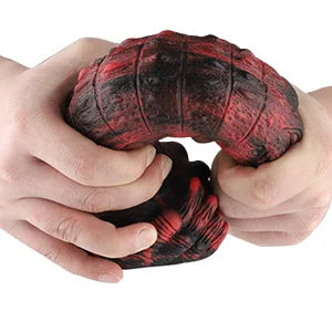 Wildolo Fantasy Crocodilly Black Silicone Suction Cup Dildo 23 cm - Scale-Like Texture and Nodules.