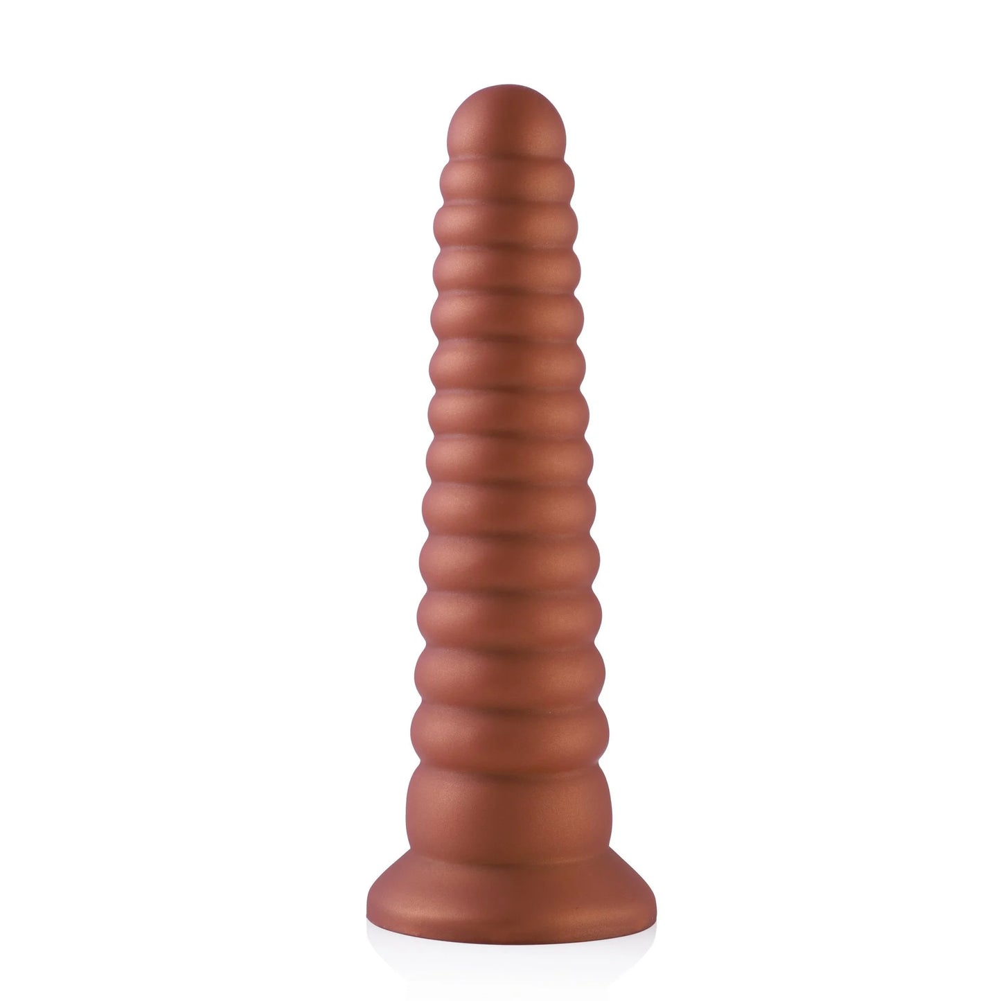 Experience Ultimate Stimulation with Anal Tower Ribbed Suction Cup Dildo - XXL Size (26 cm)