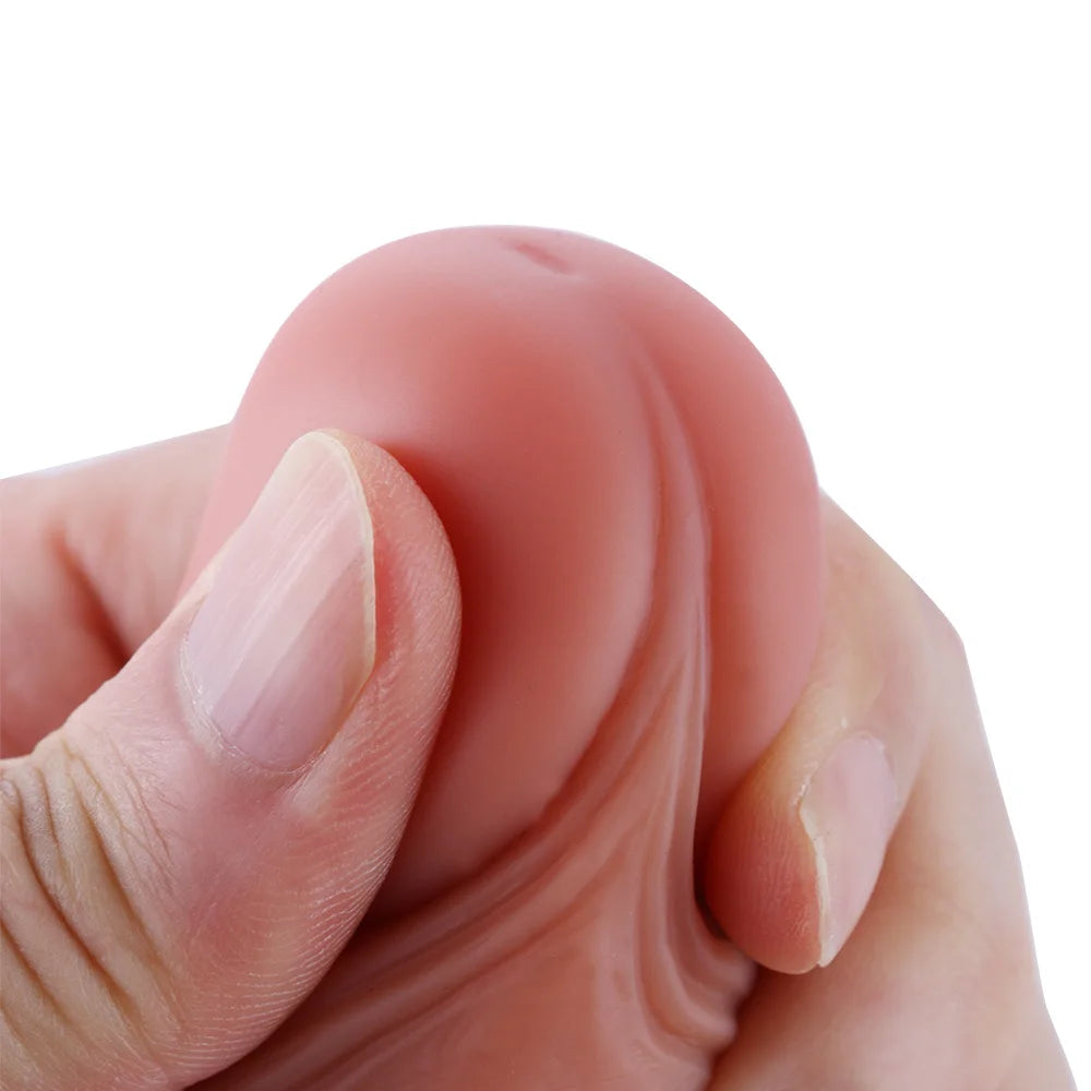 Silicone Dildo 17CM Rabbit and Quick Air Connector