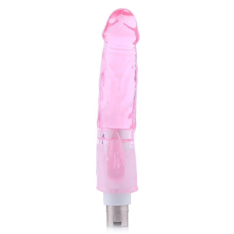 Dildo Pink with Clitoris Stimulation 3XLR Connector for the Auxfun Basic Sex Machine
