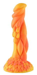 Wildolo Fantasy Suction Cup Dildo Orange 21 cm - Vibrating Realistic Orange Dildo for Hands-Free.