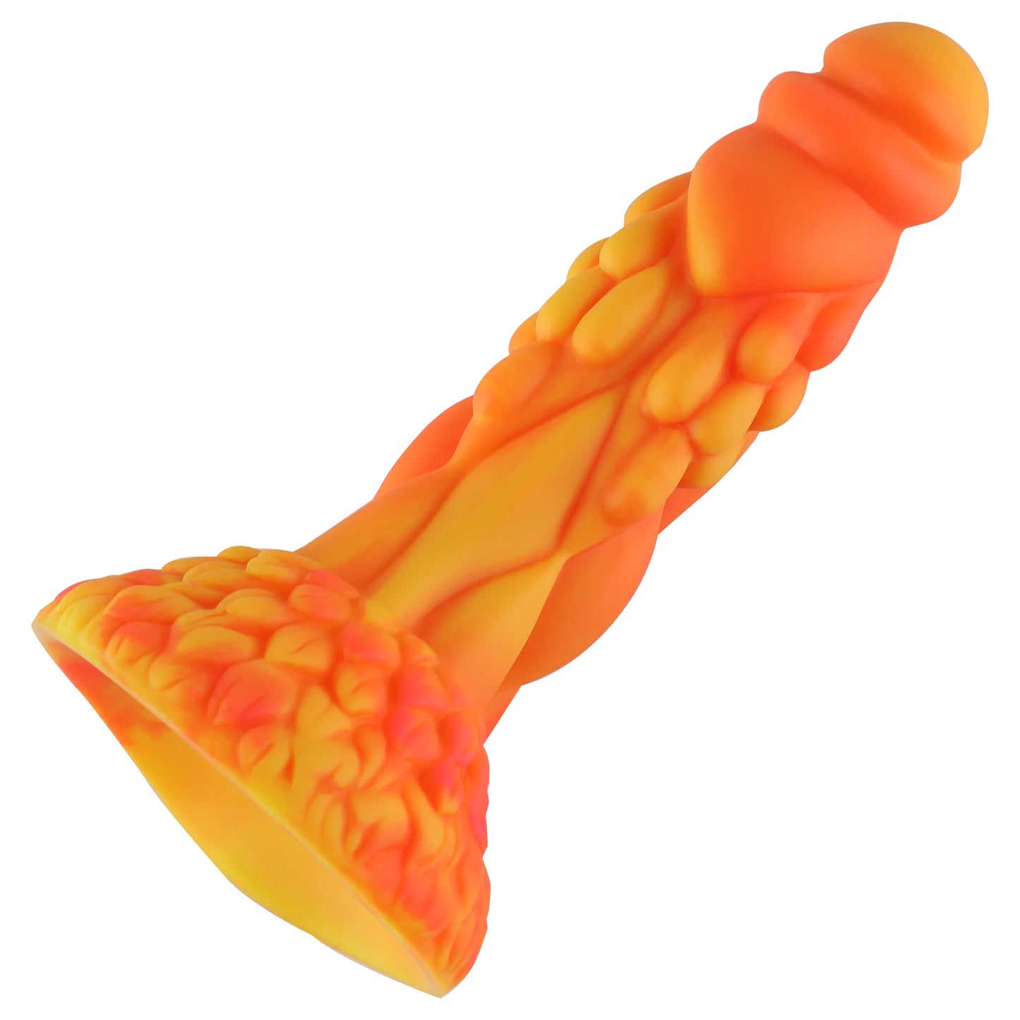 Wildolo Fantasy Suction Cup Dildo Orange 21 cm - Vibrating Realistic Orange Dildo for Hands-Free.