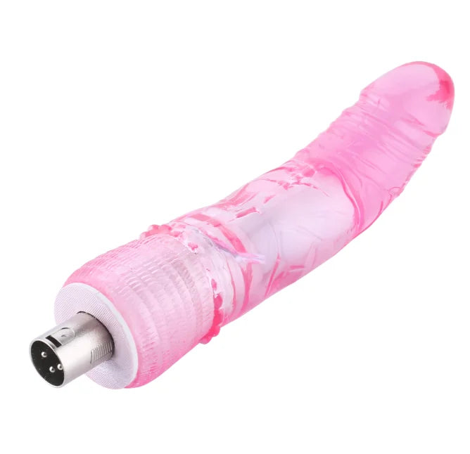Anal pink Dildo with curvature 3XLR Connector for Auxfun Basic Sex Machine