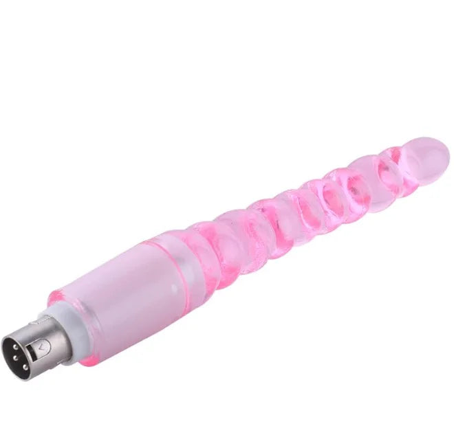 Ribbed Anal Dildo 3XLR Connector for Auxfun Basic Sex Machine