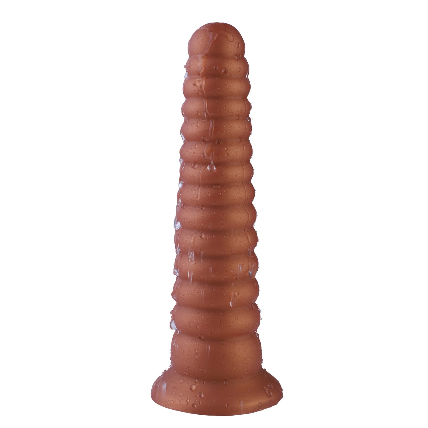 Experience Ultimate Stimulation with Anal Tower Ribbed Suction Cup Dildo - XXL Size (26 cm)