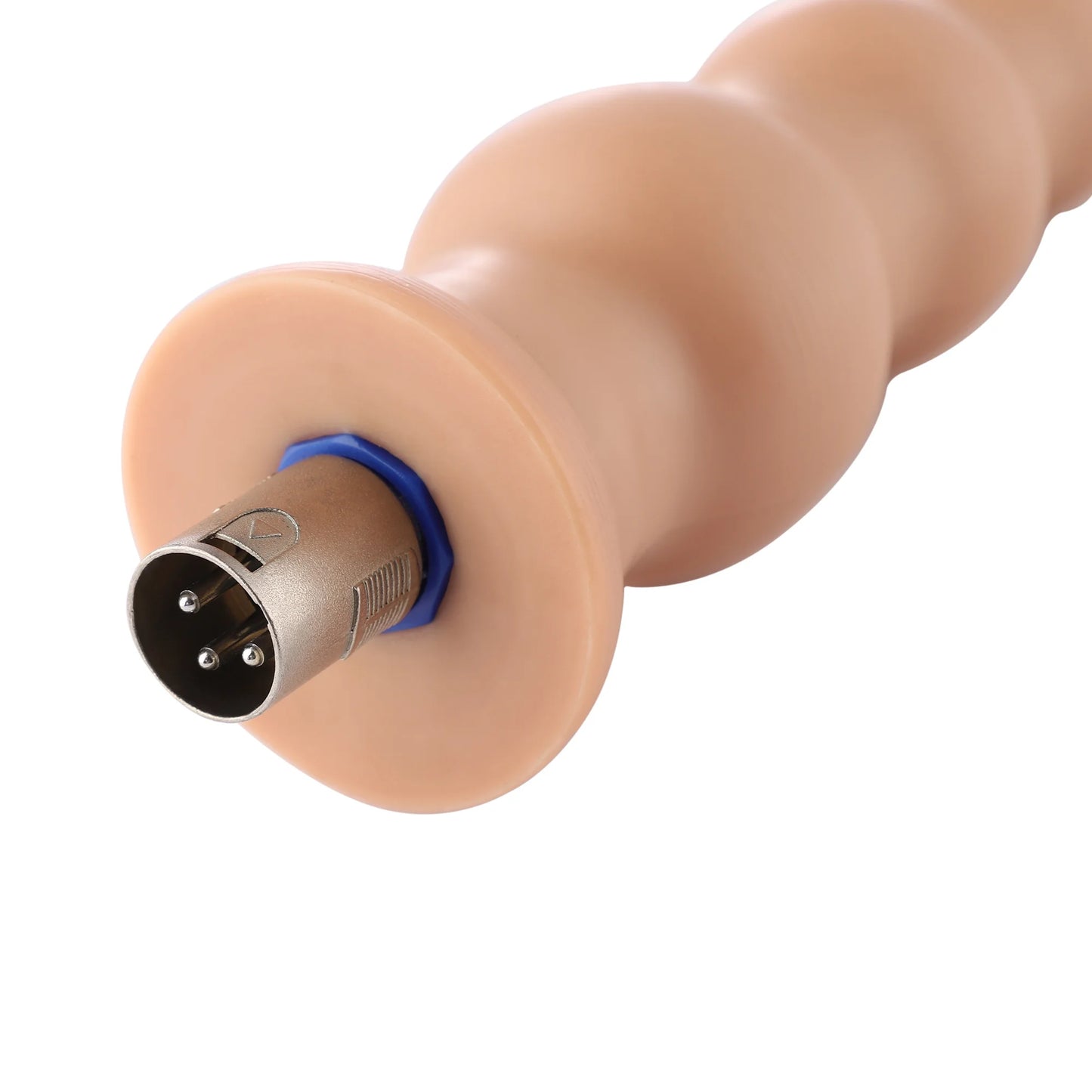 Ribbed Dildo 3XLR for Auxfun Basic Sex Machine Beige 21 cm