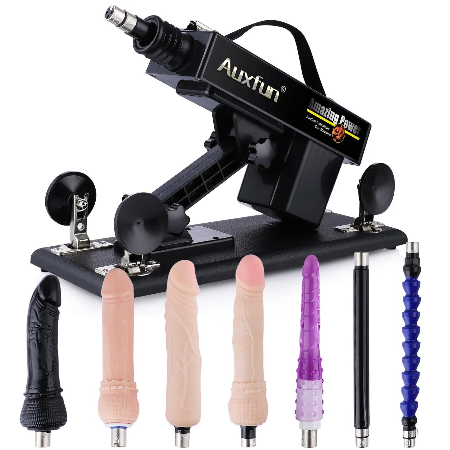 Package Zorro Auxfun Basic Sex Machine With 7 dildo attachments