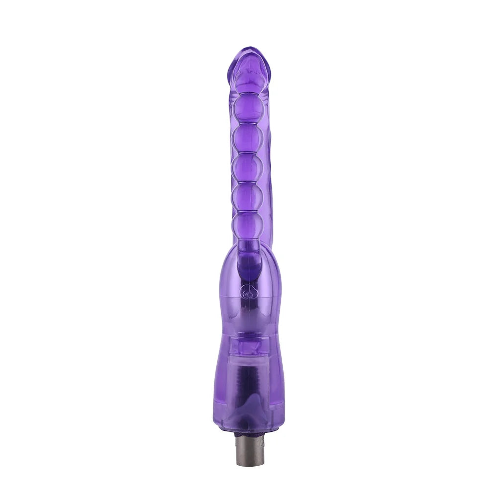 Double ribbed 3XLR dildo for for Auxfun Basic Sex Machine 23 cm