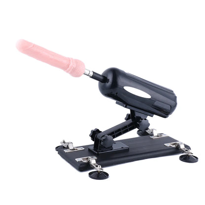 Package Noir Auxfun Basic Sex Machine With 5 Attachments Anal and Vaginal