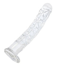 High-Quality 24 cm Glass Dildo with Stimulating Texture | Vaginal & Anal Use | 3.8 cm Diameter |.