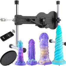 Ukulele Sex Machine – 4 Fantasy Dildos, Suction Cup & Wireless Control
